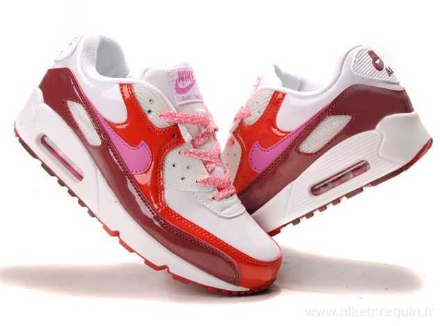 blanc et rouge air max 90 chaussures Nike (1)